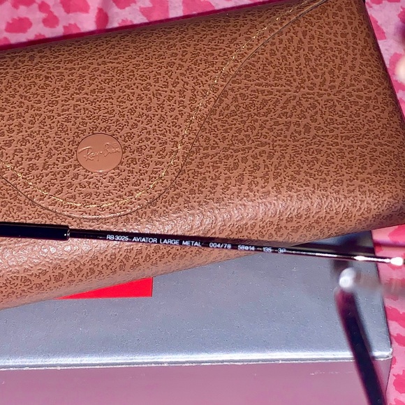 Pre-loved Ray-Ban RB3025 Aviator Gradient Polarized Large Glasses 👓 with case - Picture 10 of 14